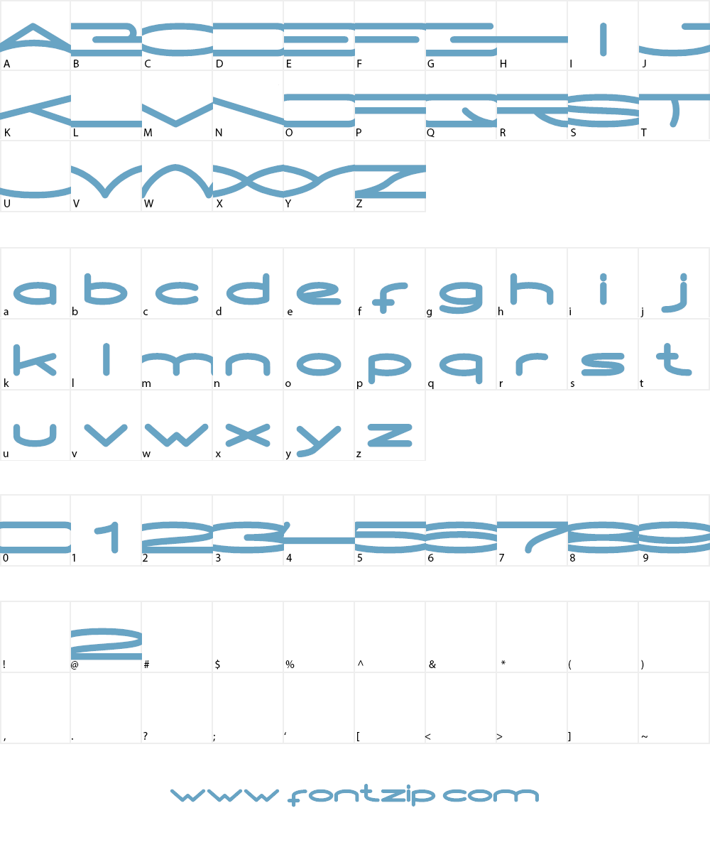 METRO CITY Font Character